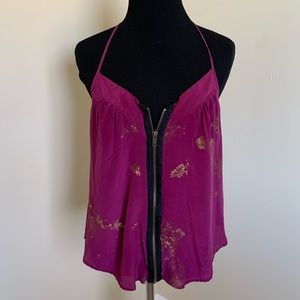 Urban Outfitters Metallic strapped tank